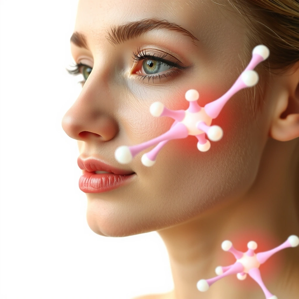 Struktura molekularna kolagenu w skórze